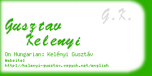 gusztav kelenyi business card
